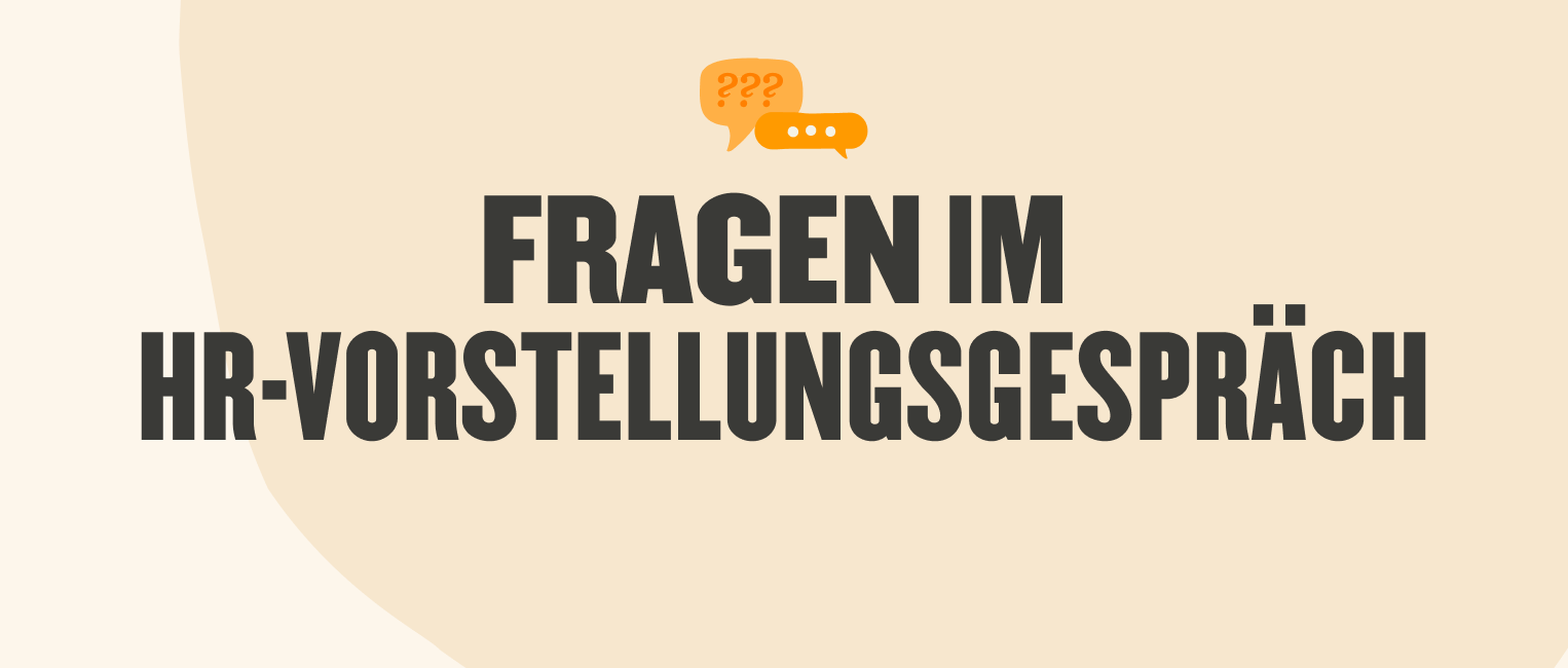 Fragen im HR-Vorstellungsgespräch mit Sprechblasen. Ideal für Bewerbungstipps und Vorstellungsgespräche. , HR, Vorstellungsgespräch