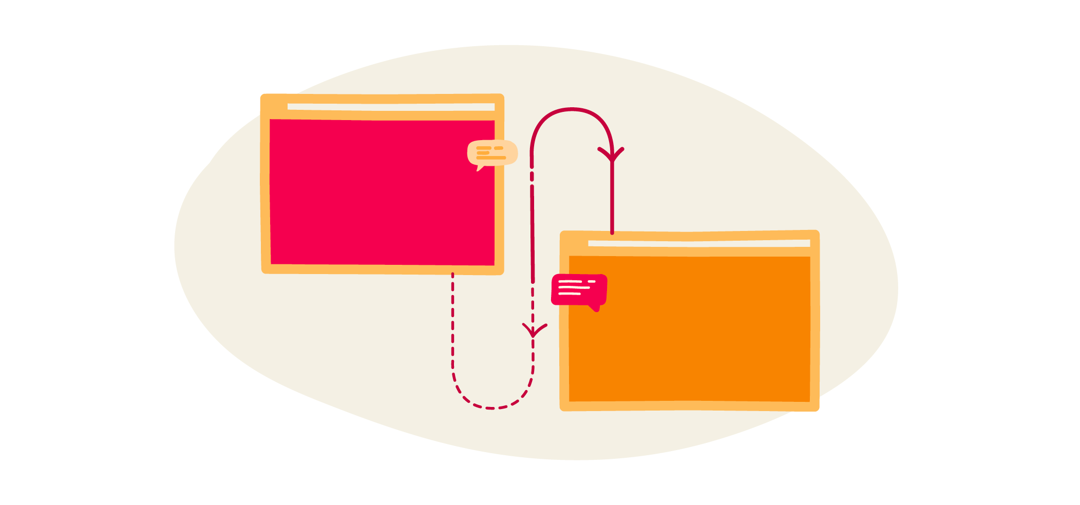speech-bubbles, colorful-communication-diagram