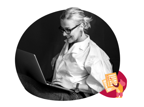 Imagery of someone reviewing a character reference letter template.