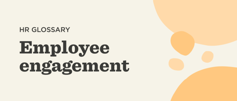 HR glossary on employee engagement, featuring large text and soft abstract shapes in a light background. , HRGlossary, EmployeeEngagement