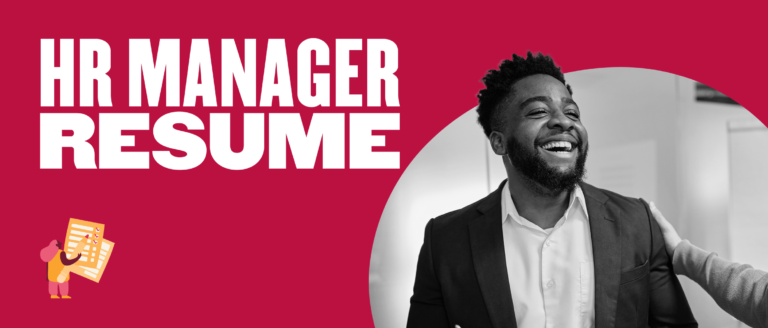 HR Manager Resume with joyful man in suit, vibrant background, showcasing professionalism and enthusiasm., HRManager, ResumeDesign