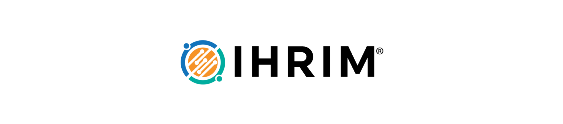 IHIRM® logo featuring modern design elements in orange, blue, and green, representing innovation in human resources management, IHRIM logo design with vibrant colors symbolizing community and collaboration in HR technology.