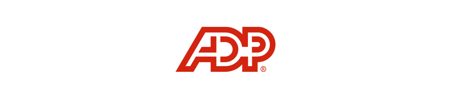 Logo for ADP in bold red text.