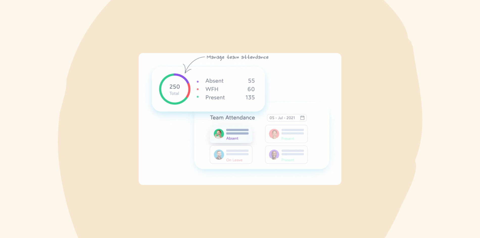team attendance chart, absences and presence statistics