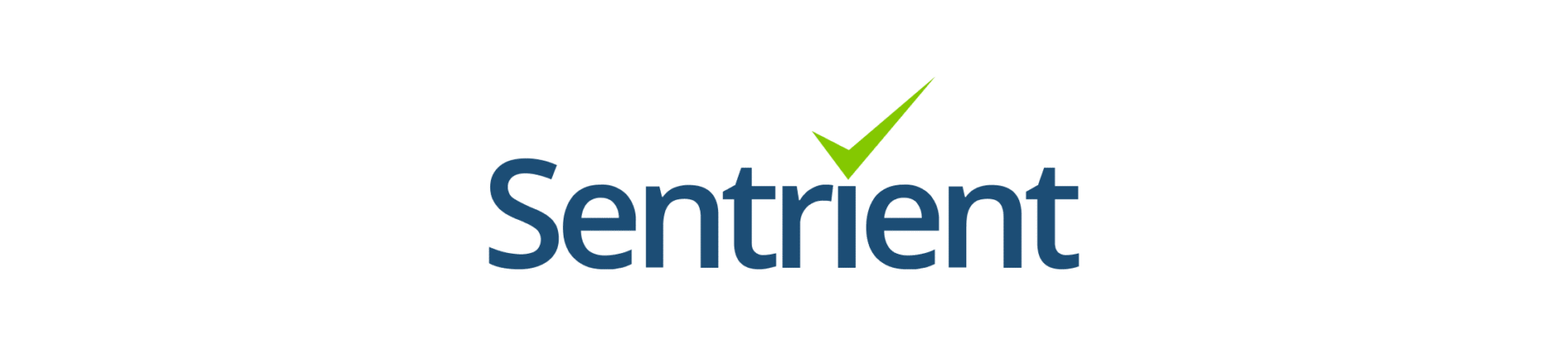 Sentrient logo with blue text and green checkmark, symbolizing trust and reliability in data-driven insights., Modern logo design with vibrant colors, representing innovation and analytics.