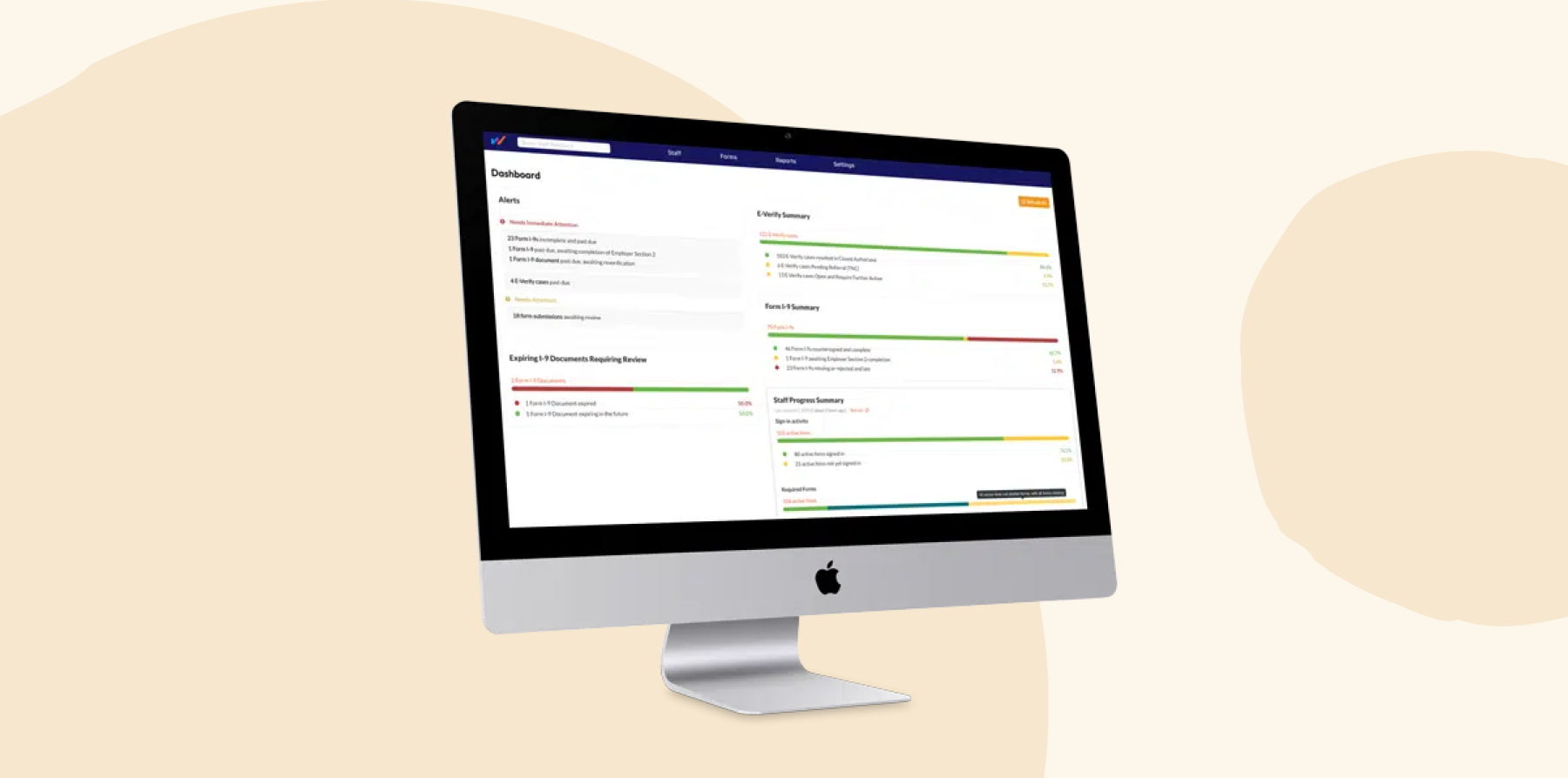 Workbright product dashboard