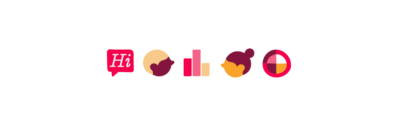 greeting-icons, colorful-illustrations