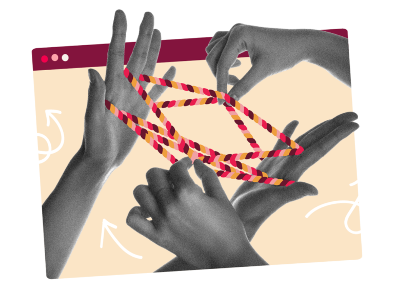 hands, colorful-strings