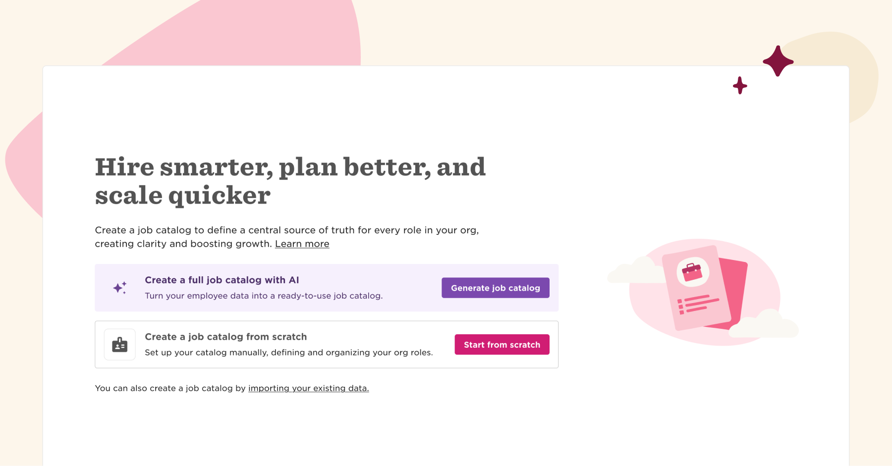 job catalog creation, AI-driven hiring solutions