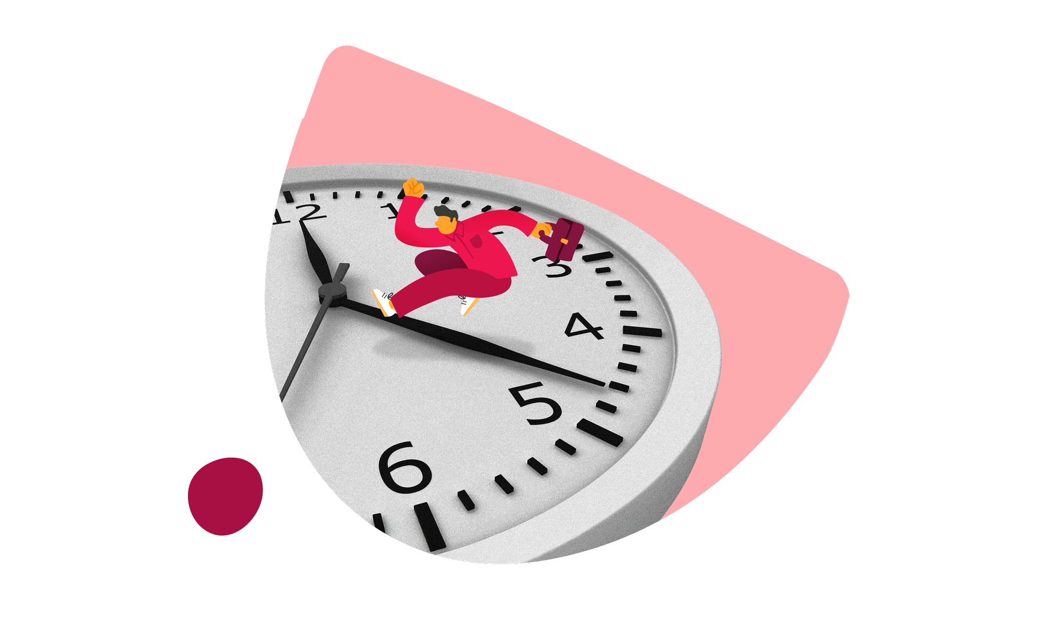clock, person_running_with_briefcase