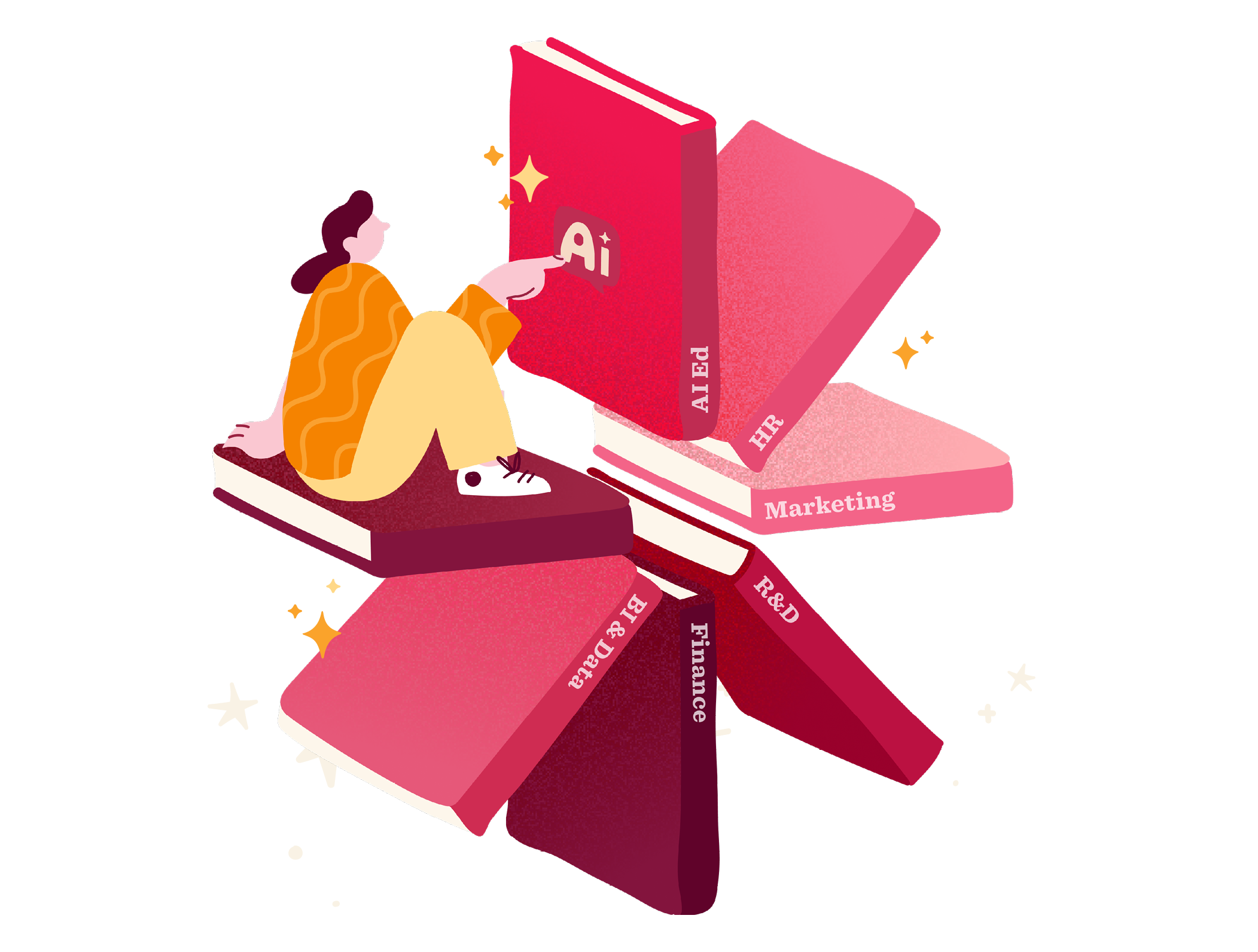 book illustration, creative marketing and education themes