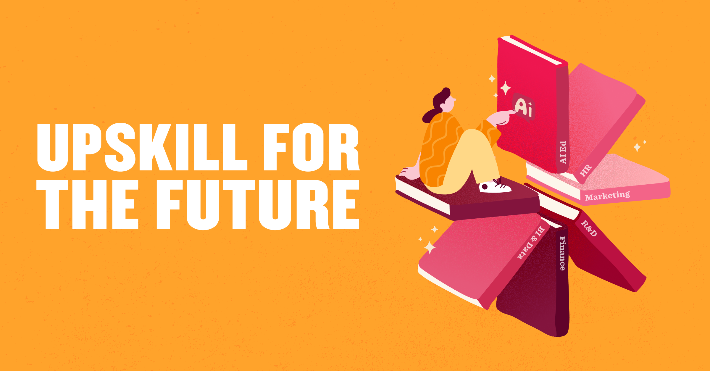 upskill-for-the-future, illustration-books-learning
