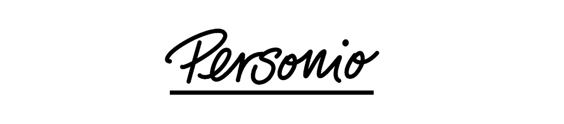 Personio logo in elegant script font, symbolizing HR solutions and streamlined management for businesses., Elegant logo representing HR efficiency and management solutions.