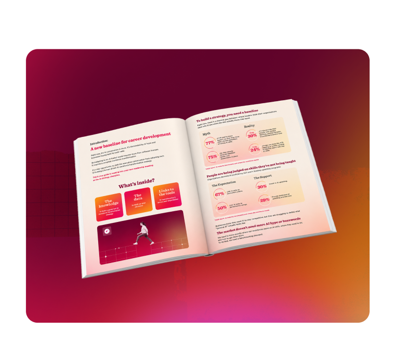 career development book, data and insights on skills and market expectations