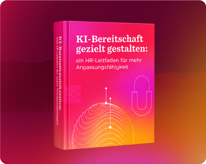 KI-Bereitschaft gezielt gestalten: HR-Leitfaden für Anpassungsfähigkeit, modernes Design mit grafischen Elementen., HR-Guide, Adaptability