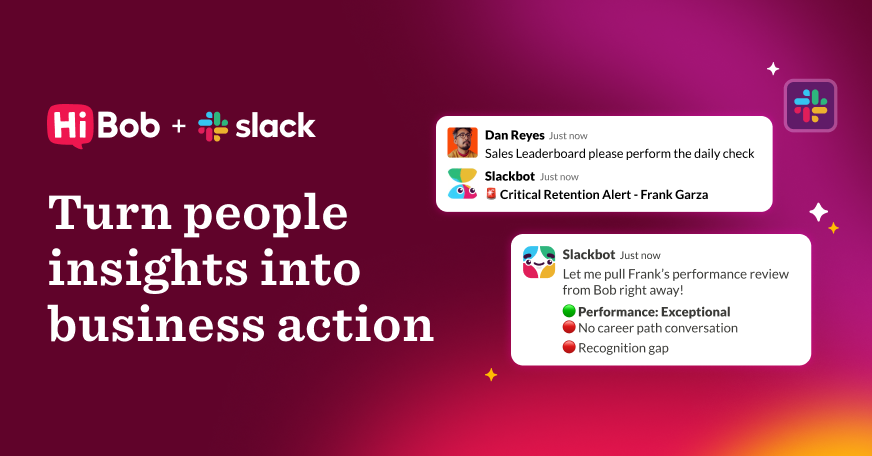 HiBob+Slack, PerformanceReviewAlerts, BusinessActionInsights