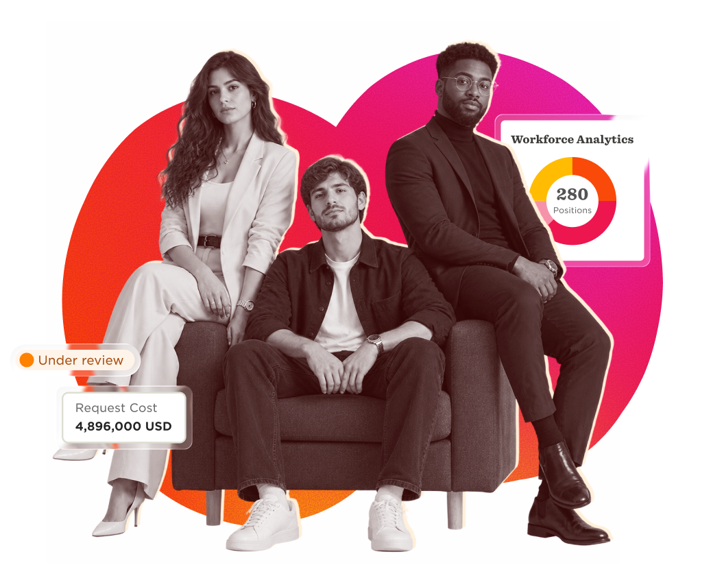 Three People Sitting