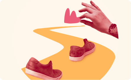 sneakers, handpathillustration
