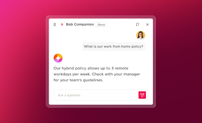 chatbot interface, work from home policy guidance