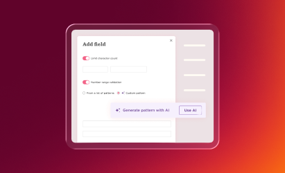 add field interface, AI pattern generation options