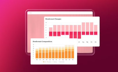 graphical data visualization, handcount trends and composition charts