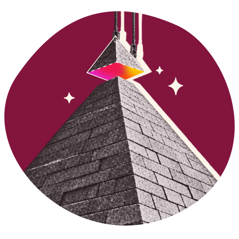 pyramid, neon-light